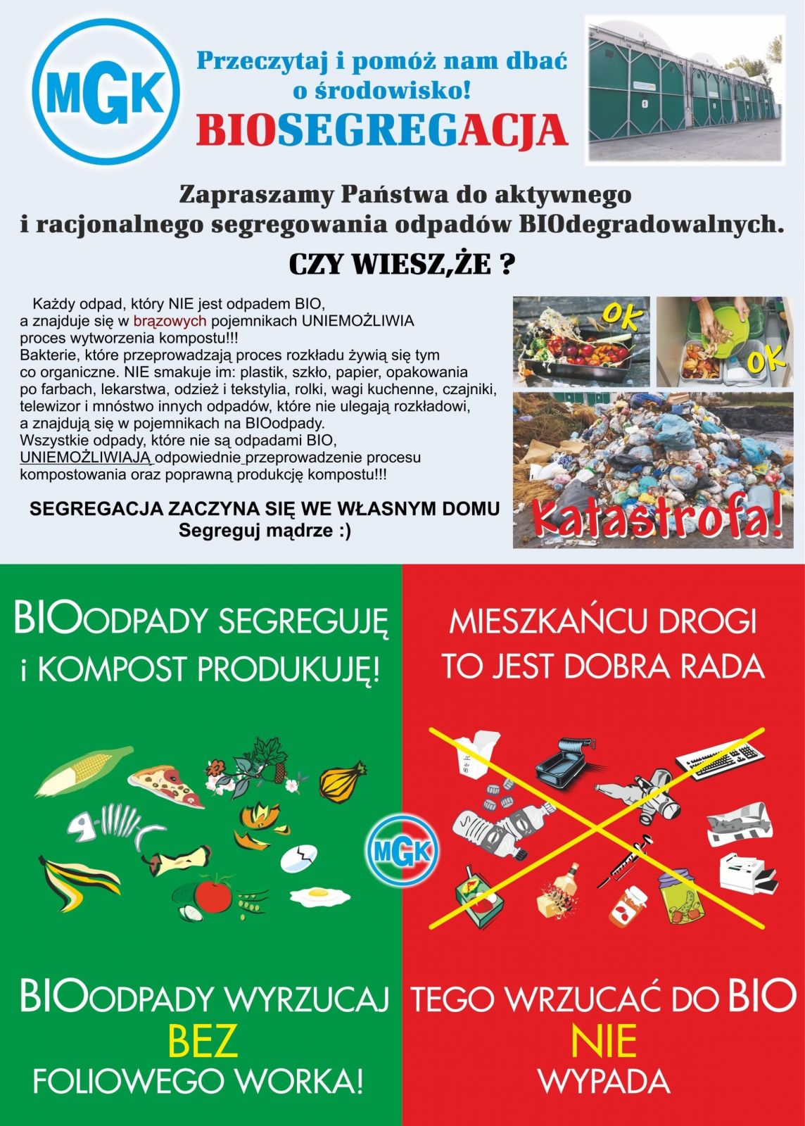 Jak dbać o środowisko - biosegregacja - opis dla niepełnosprawnych dostępny poniżej obrazka