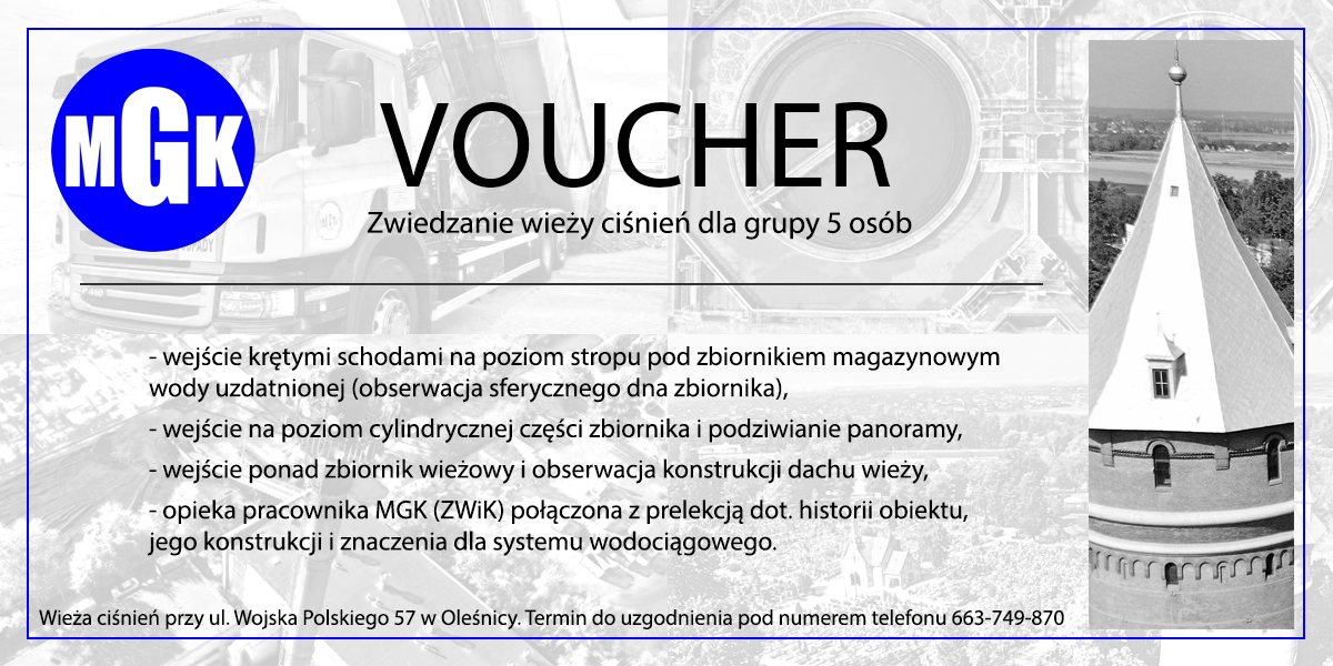 Voucher na zwiedzanie wiezy cisnien